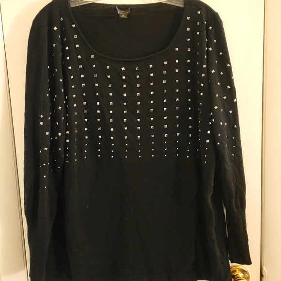 Size 1x Worthington Studded Top - Picture 1 of 2